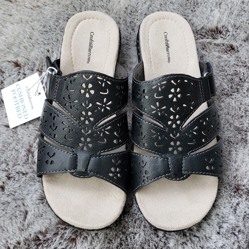 Croft & Barrow Black Paula Sandal